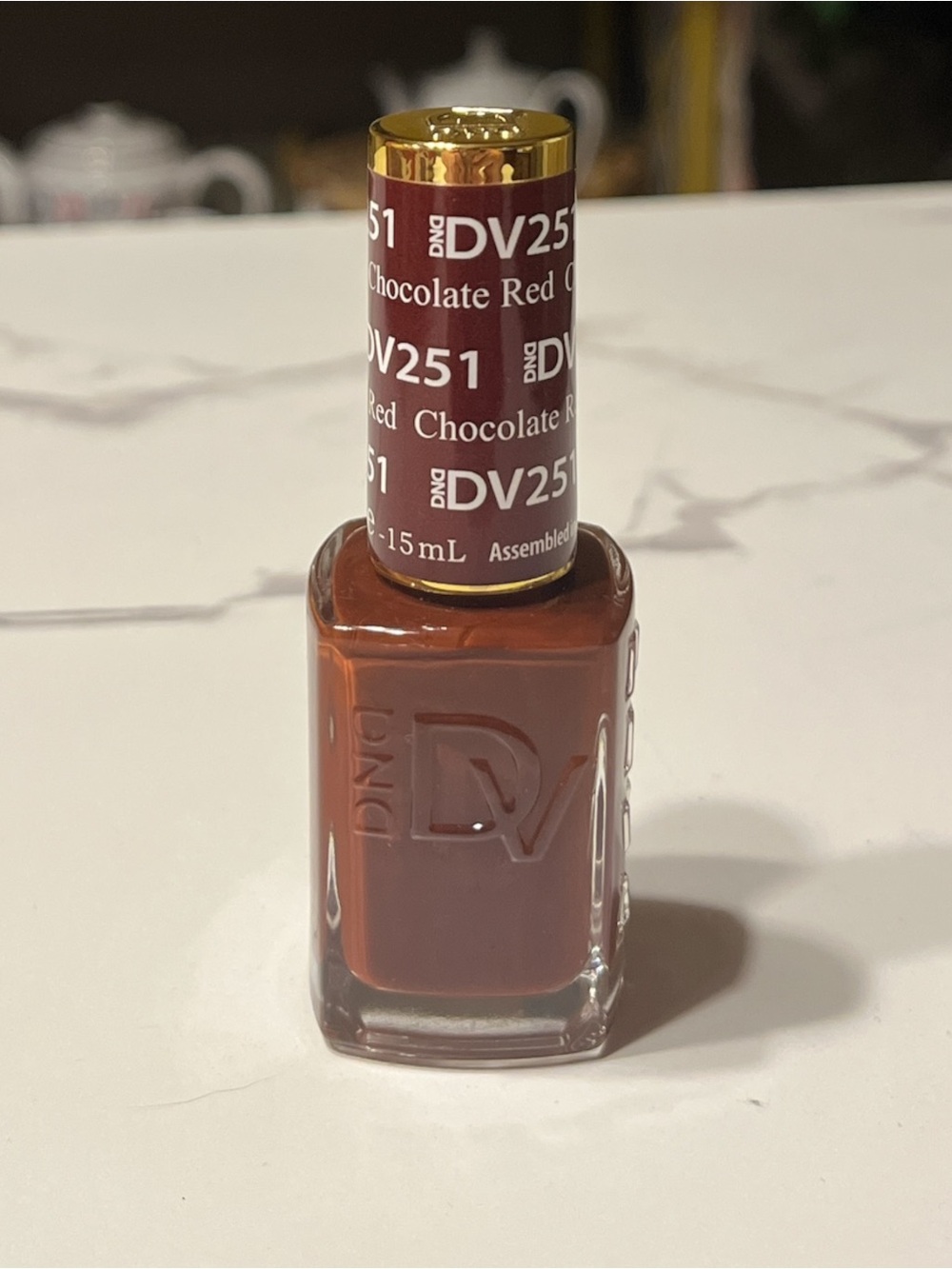 DND Nail Polish DV251 Chocolate Red